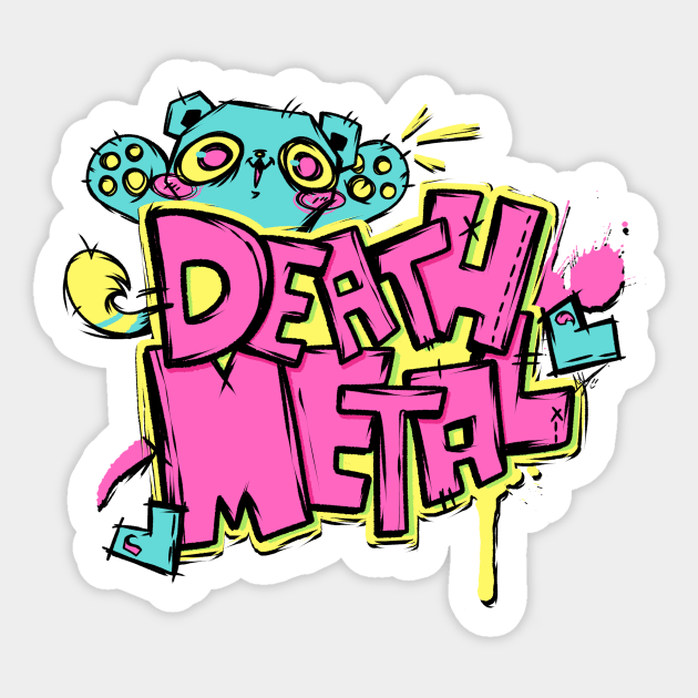 DEATH METAL Sticker by Fluffbot's Lair